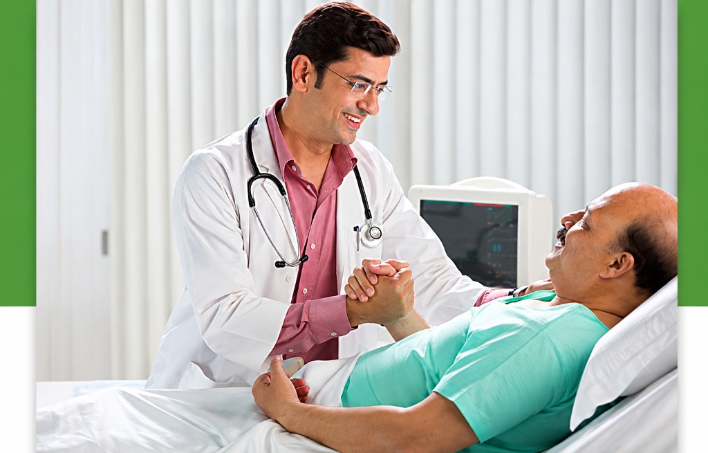 Doctor caring for a patient